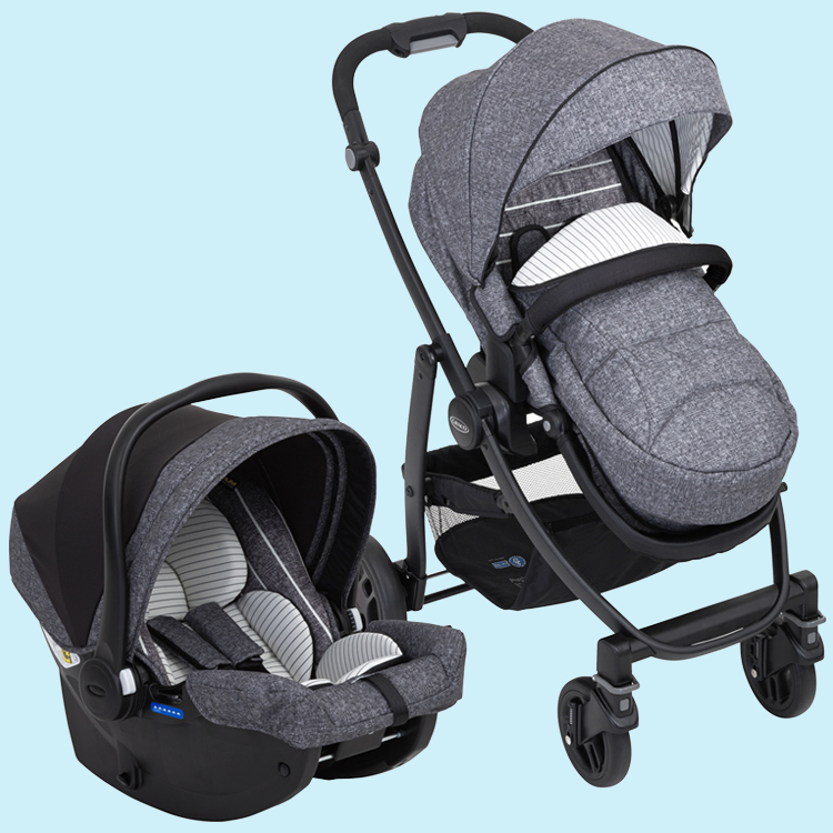 Kinderwagen Graco Evo und i-Size Babyschale SnugEssentials