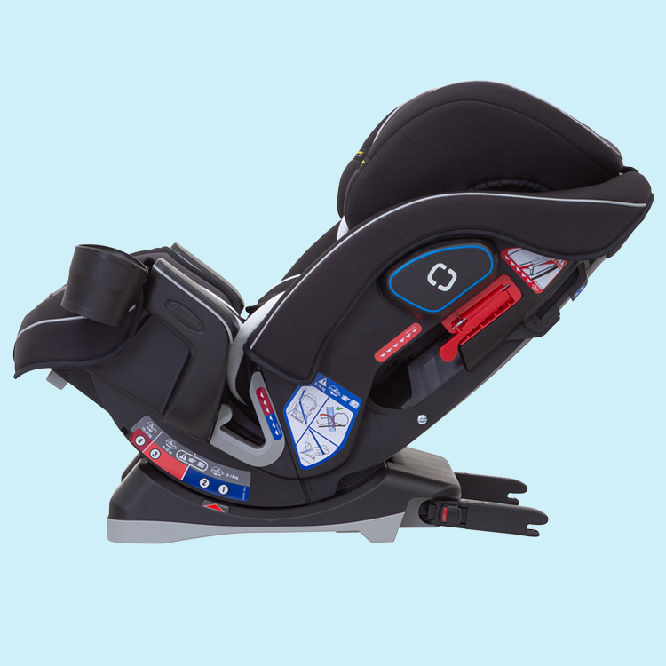 Graco Slimfit LX in 1 of its 4 recline positions
